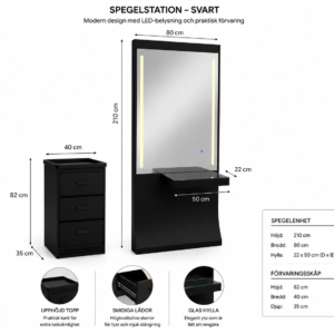Spegelstation LED