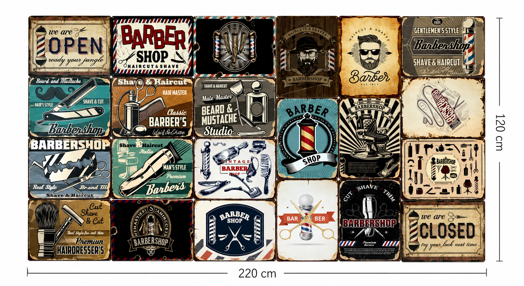 E32E608C-9A80-42F1-B8B2-BFC5A4B4A04C Barbershop Väggdekoration